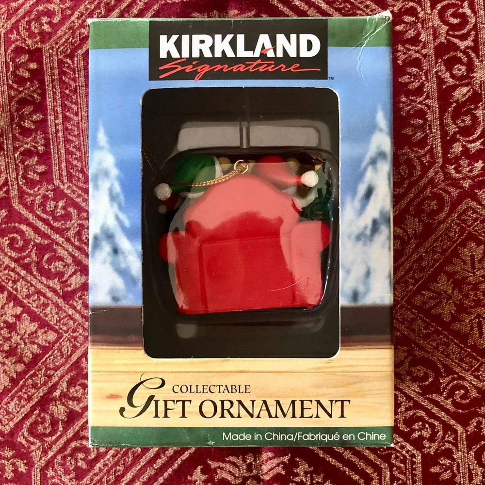 Vintage 1997 Kirkland Signature Christmas Ornament NIB Teddy Bears Penguin Couch